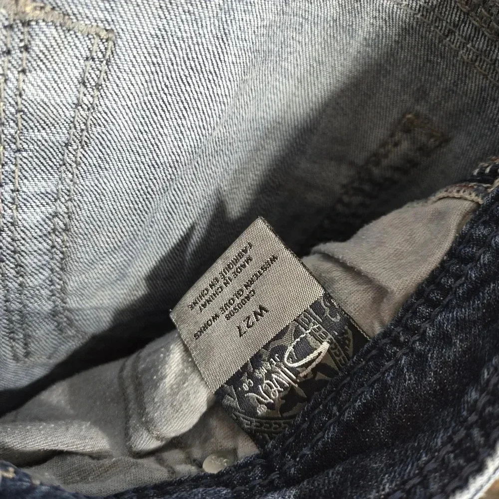 Silver 27 Twisted Capri Cropped Denim Distressed Jeans - Picture 10 of 10